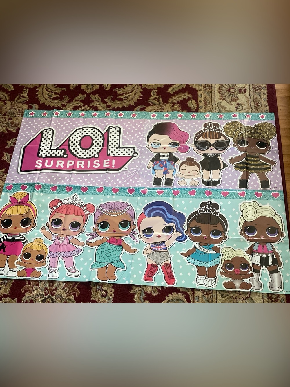 L.O.L. Surprise! Doll Panel in Purple, Aqua, Pink and Blue
